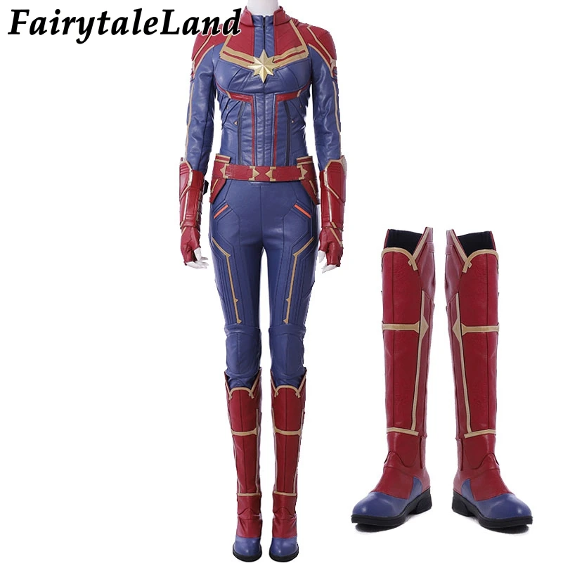 

2019 Captain Marvel Carol Danvers Cosplay Costume Superhero Costumes Cosplay Ms. Marvel Jumpsuit Captain Marvel Costume