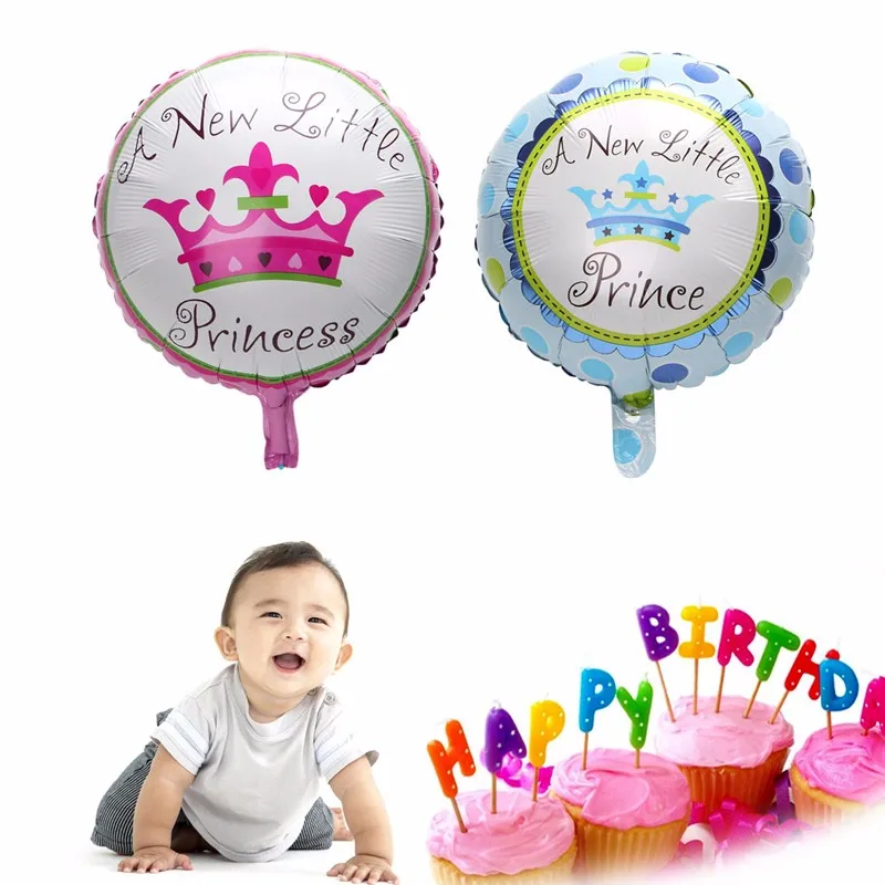 

New 1Pc Cute Toy Ball Little Prince Princess Foil Helium Balloon Christening Birthday Decoration 18"