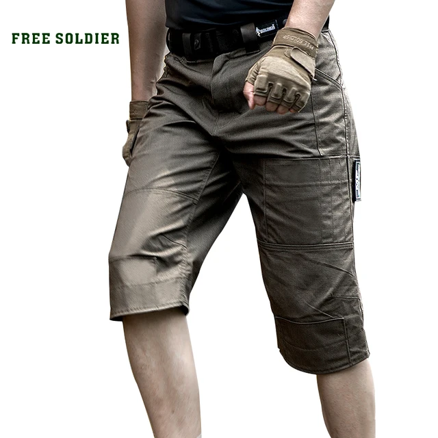 FREE SOLDIER Outdoor Sports Hiking Tactical Shorts Men's Summer Military Shorts Pants For Climbing,Multi-Pocket ,Anti-Scratch