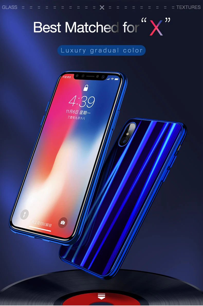 tempered glass case for iphone X
