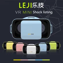 2017 newest design Virtual Reality Colorful VR LEJI MINI 3D Glasses VRBOX For 4.5-5.5 inch Android ios Smartphone