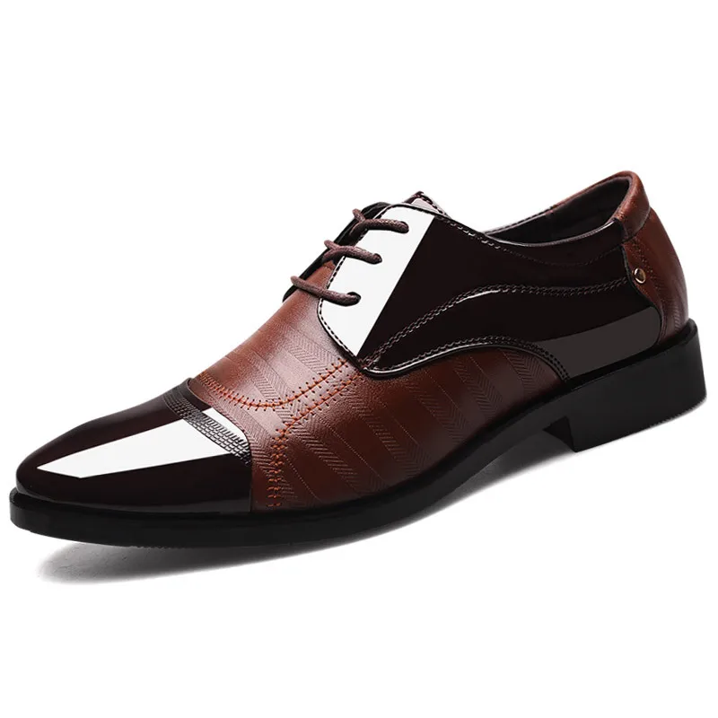 

Luxury Brand Leather Concise Men Business Pointy Black Shoes Breathable Formal Wedding Basic Shoes Men Dress Shoes Fashion new