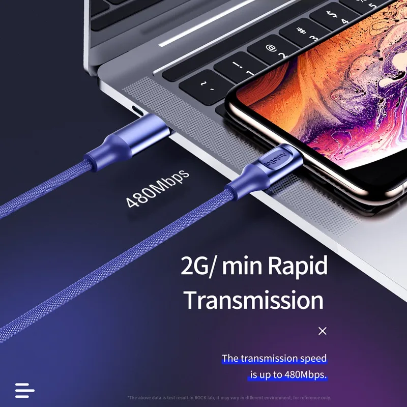 Кабель ROCK MFI Type c Lightning для iPhone X Xr Xs Max iPad iPod USB C 8 Pin PD кабель быстрой зарядки данных