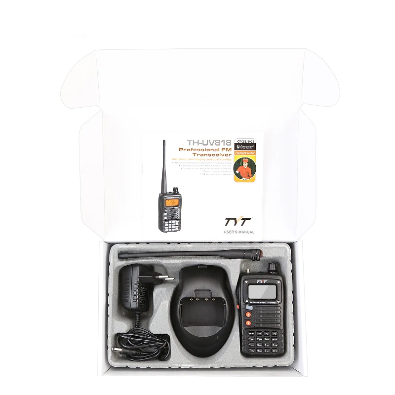 100% оригинальная TYT TH UV818 Walkie Talkie 5W VHF + UHF 128 функция памяти двухдиапазонный дисплей