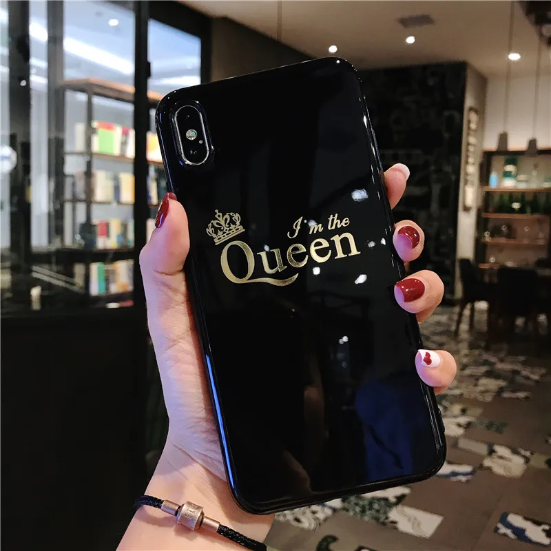 Ottwn Crown для iPhone 11 Pro Max 6 6s 7 8 Plus XR X XS Max силиконовый чехол для телефона с надписью King queen чехол s мягкая задняя крышка из ТПУ - Цвет: 2094