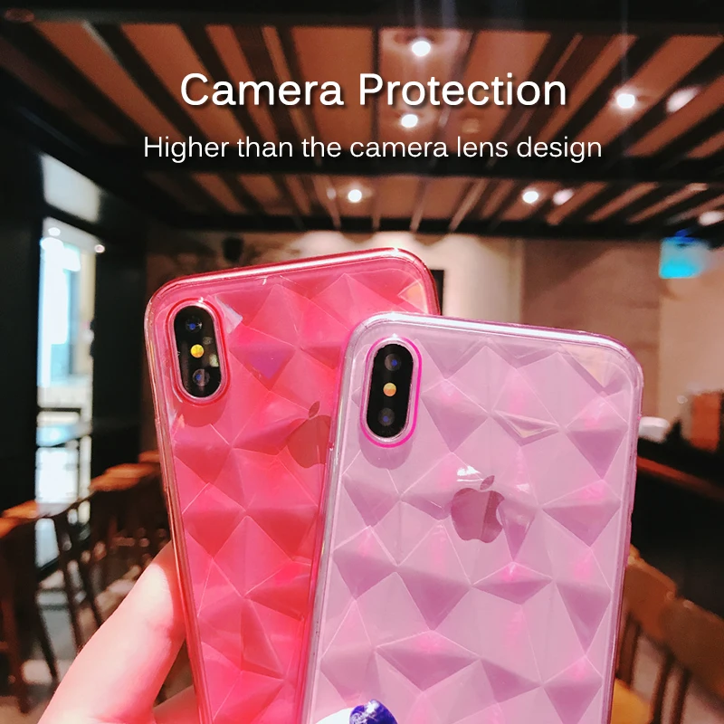 Diamond Texture Case For iPhone X XS MAX XR Soft Phone Cover For iPhone 6 6s 7 8 Plus Luxury Transparent Cases Ultra Thin Coque Diamond Texture Case For iPhone X XS MAX XR Soft Phone Cover For iPhone 6 6s 7 8 Plus Luxury Transparent Cases Ultra Thin Coque