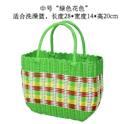 Экологически безопасные корзины корзина для пикника грязная одежда ПВХ корзина для хранения белья с ручкой - Цвет: Зеленый
