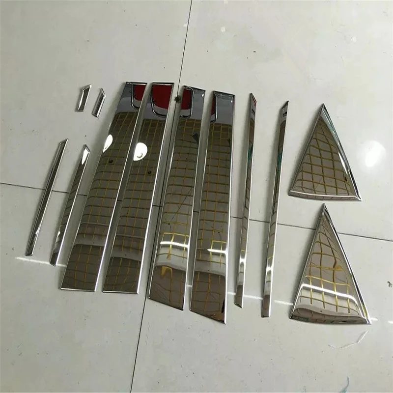 

WELKINRY car auto cover styling For Lexus RX 2016 2017 2018 stainless steel car window middle column pillar sticker trim 12pcs
