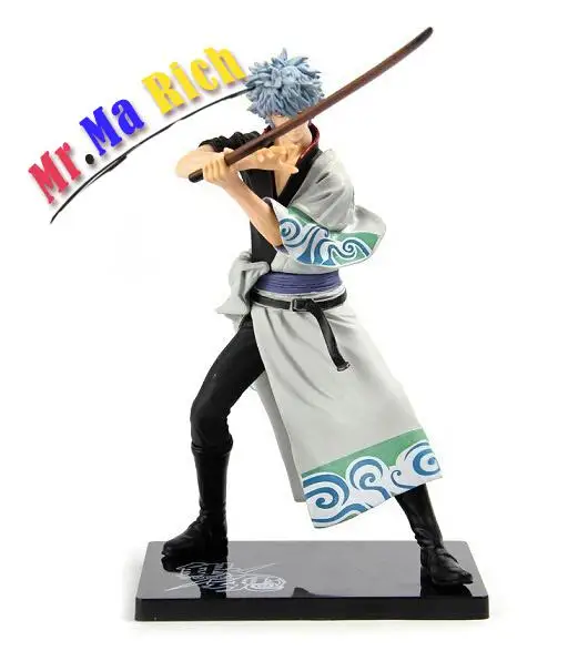 

17cm Gin Tama Gintama Sakata Gintoki Silver Soul Action Figures Pvc Brinquedos Collection Figures Toys For Christmas Gift