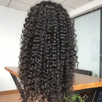 Curly Wig 250 Density Lace Front Human Hair Wigs Natural Black For Women Remy Brazilian Lace Wig Pre Plucked JK Elegant Queen