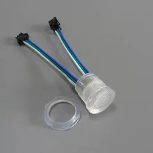 Адресуемый 20 мм диаметр; DC5V; UCS1903/WS2811 RGB полноцветный светодиодный умный модуль; 0,24 Вт(один 5050 SMD светодиодный); IP68; прозрачная крышка
