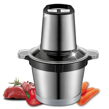 

Meat Grinders large capacity grinder commercial 3L litre home electric stir-fry minced cabbage dumplings with stainles