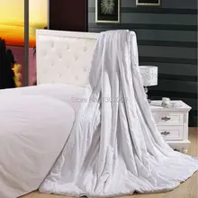 Белое шелковое одеяло тутового цвета стеганое одеяло король королева полный двойной или сделать любой размер и вес