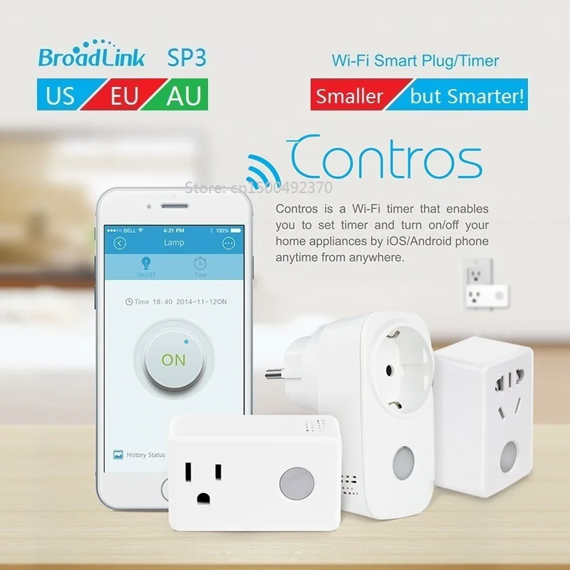 

2017 Broadlink SP3 CC Wifi Remote Contros Socket EU/US SP Mini Smart Home Plug Wireless 16A /15A Power Supply Plug IOS Android