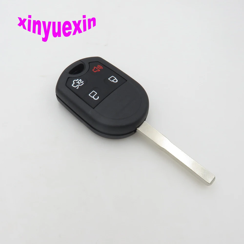 Xinyuexin Key Blade Uncut Transponder Chip Key Shell FOB Case For Ford Replacement Key Shell FOB Case 3+1 4 Buttons