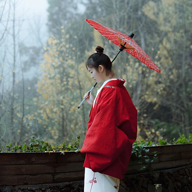 Азии традиционные женские костюмы японский стиль Осень Зима ветровка утепленная флисовая куртка кимоно