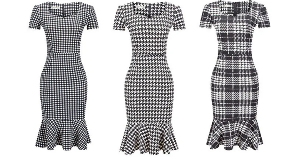 Plus size S-XXXL Fishtail Dress 2017 Pencil Bodycon Evening Party Dress Women Business Career Female Peplum Work Dress Vestidos (5)