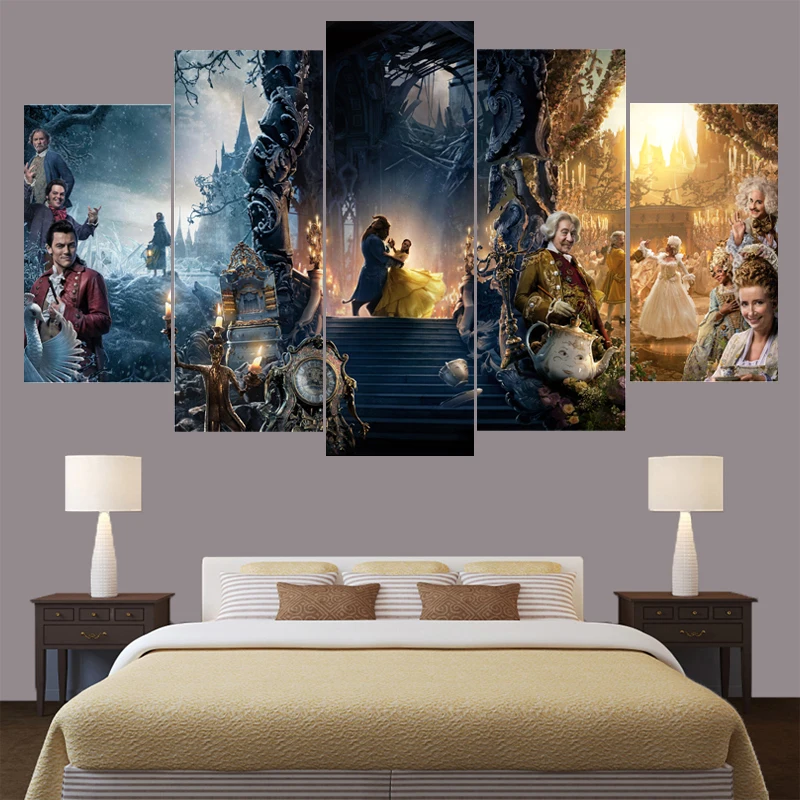 Factory Sale 5 Panels Hot Classic Movie Canvas Paintings Wall Art