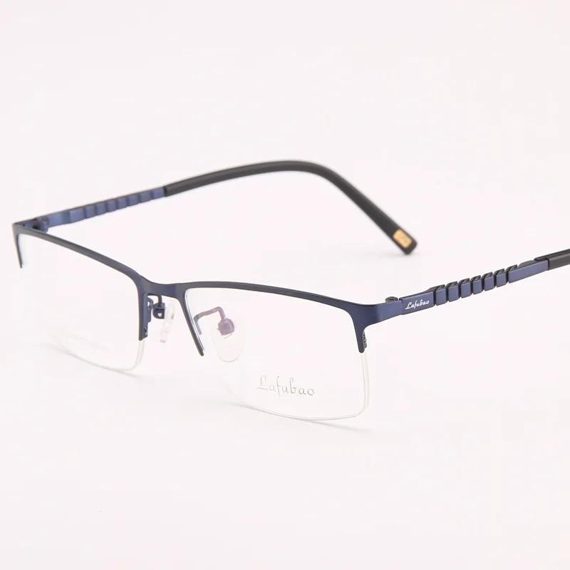 Ширина-135 титановые очки оправа мужские супер легкие эластичные храм близорукость Precription очки с полуободками рамка