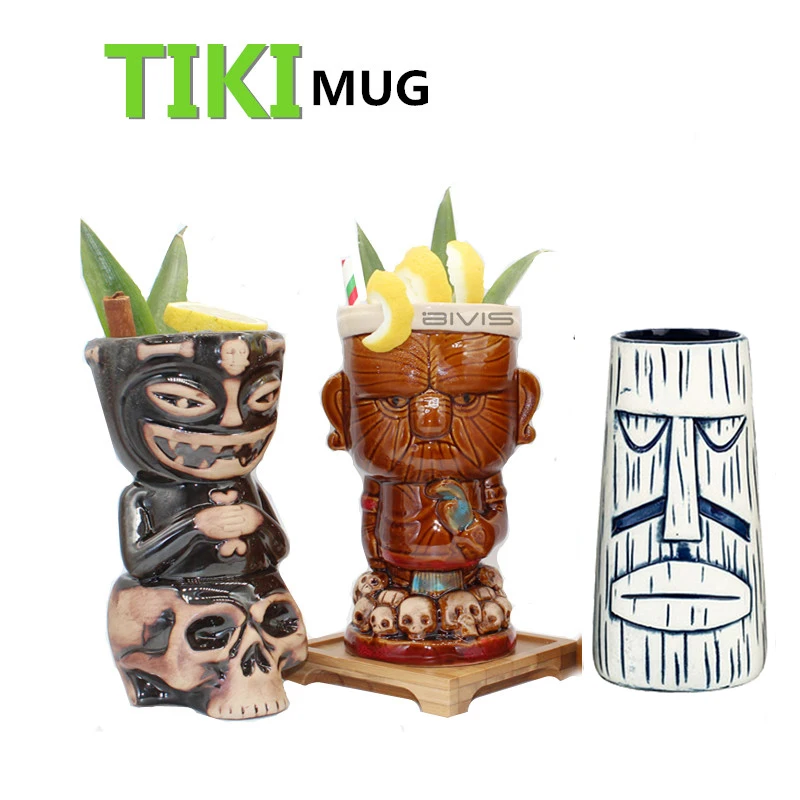 

Free Shipping Tiki Mug Tiki Tumblers Ceramic Hawaiian Party Mugs Glasses
