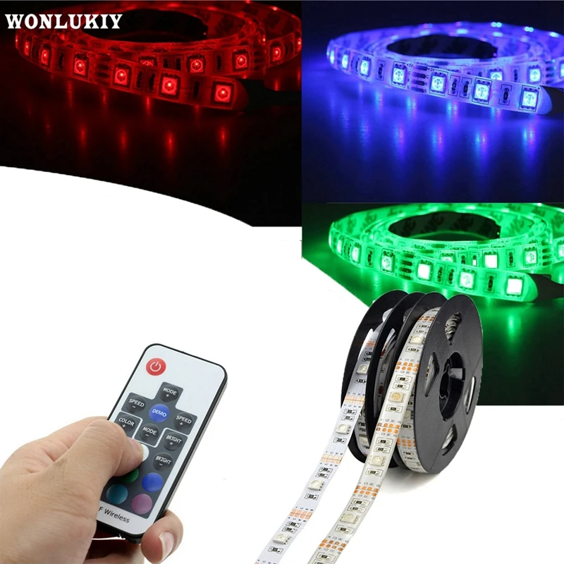 

5V USB LED Strip 5050 RGB Waterproof Desk & TV Background Lighting 0.5m / 1m / 2m / 5m Flexible Decoration Lamp With Controller