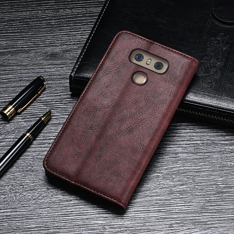 

iTien High quality Turn Book Style Business Leather Protect Case Cover For LG G5 TPU Silicone Etui Wallet For LG G6