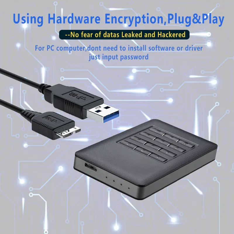 SATA II 5 Гбит/с USB 3 0 защитный чехол военный класс зашифрованный Безвинтовой HDD/SSD