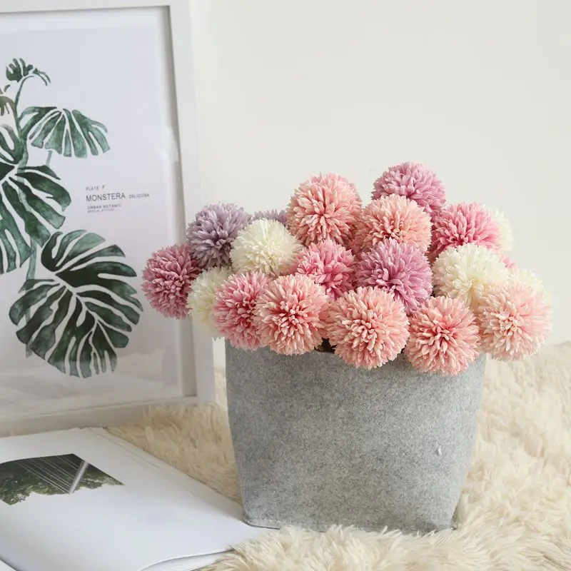 

Fashion Artificial Flower Dandelion Peony DIY Home Wedding Christmas Party Decoration Photography Props Flower Wall Ins Style