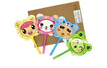 

Creative cute smile girl fan ballpoint pen cartoon stationery prize gift kawaii office writing student ball roller pen 50pc/lot