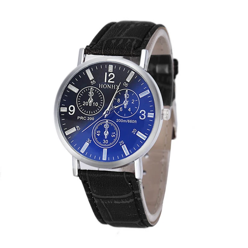 

Good watches 2017 New Fashion Men Luxury Brand Crocodile PU Leather Analog high-end Business Clock relogio masculino WristWatch