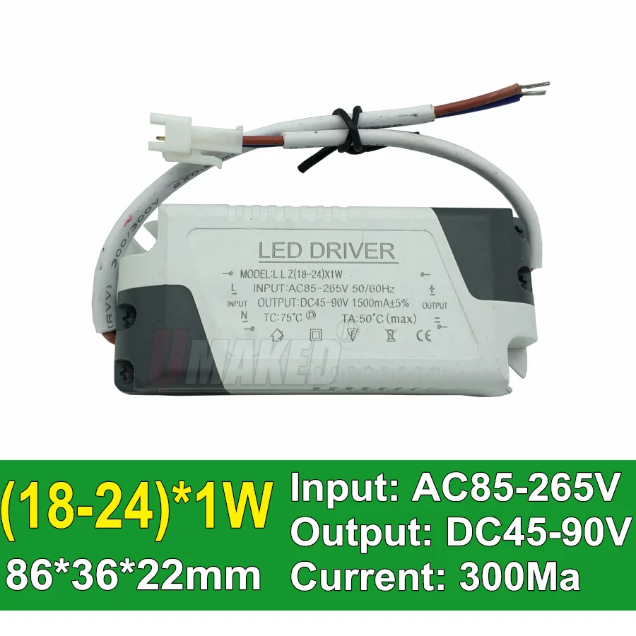 AC85 265V светодиодный драйвер постоянного тока 1 3 Вт 4 7 8 12 18 24 36 источник питания