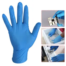 10 шт. удобные резиновые одноразовые механические лабораторные защитные рабочие Нитриловые Перчатки синие рабочие перчатки