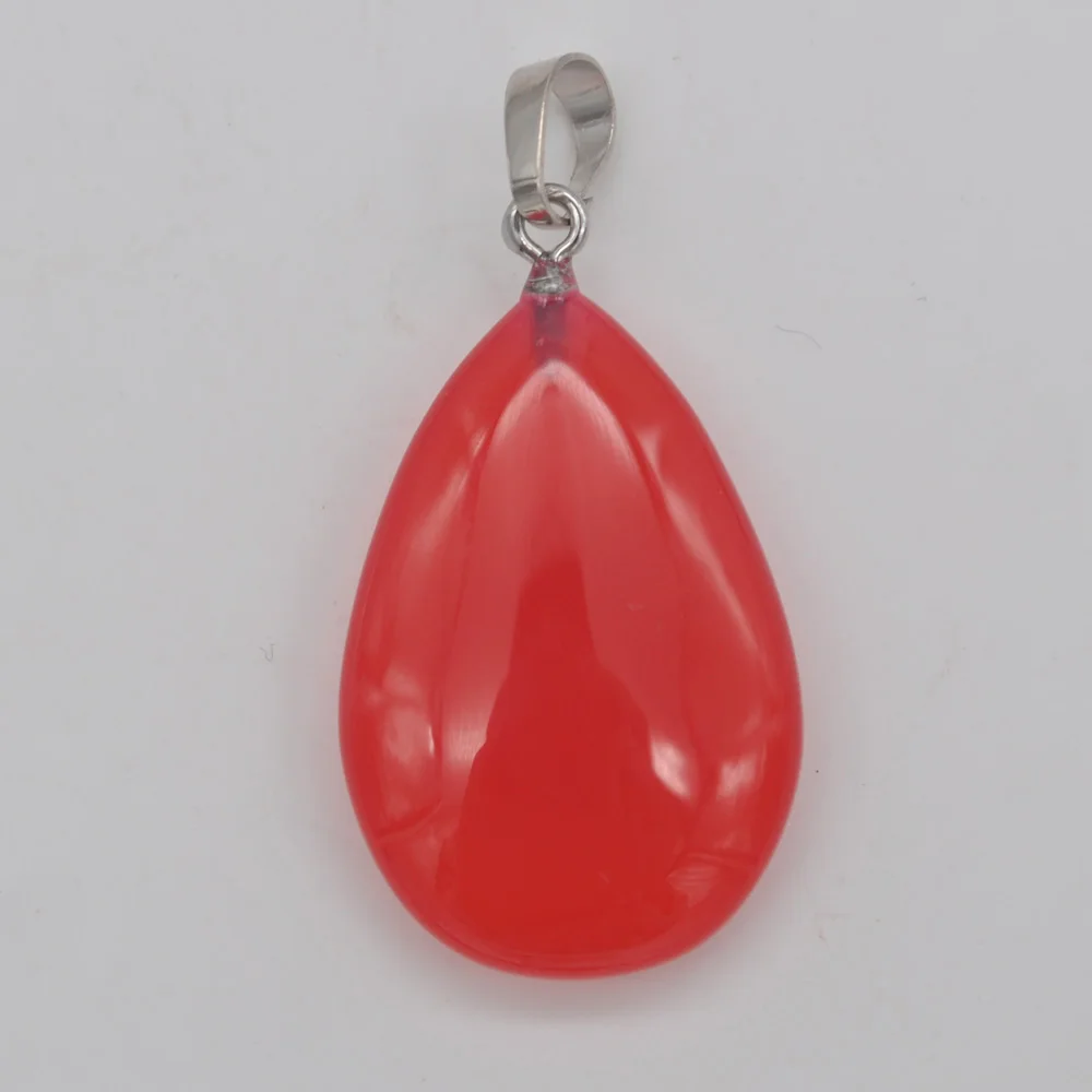 Натуральный красный камень сердолик из Бисера Драгоценный Камень Кулон Капли Воды модные ювелирные изделия S3142