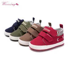 Для новорожденных, для маленьких мальчиков хлопковые носки длиной до щиколотки из плотной ткани, модная, с неглубоким раструбом, кроватки обувь Повседневное кроссовки для детей, для тех, кто только начинает ходить