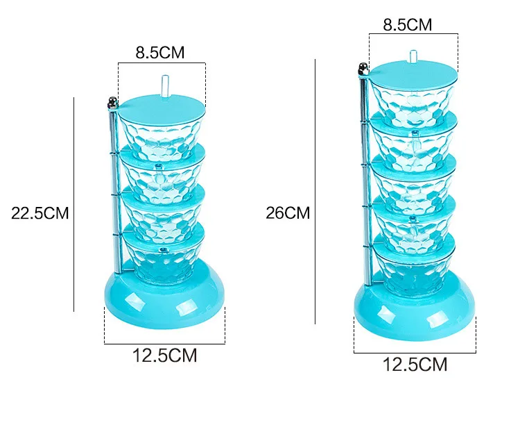 4-5 слойная вращающаяся коробка для приправ, мельница для соли и перца, набор для приправ, кухонная банка для специй, стеллаж для хранения приправ, инструмент для приготовления пищи