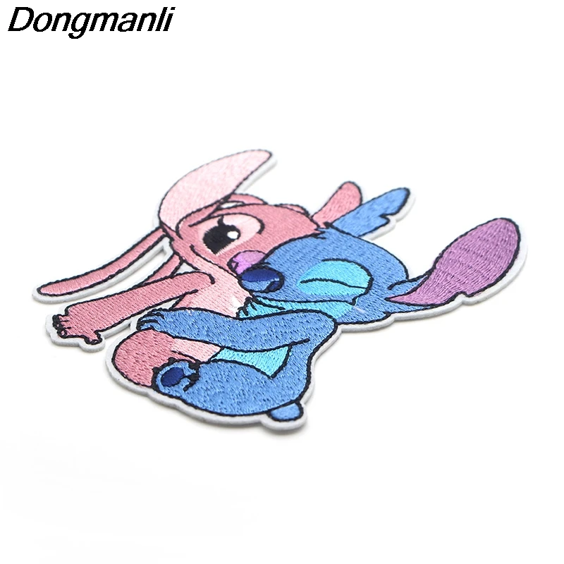 P3735 Dongmanli Alien Stitch вышитый аниме пришитый Железный значок на Аппликацию для одежды футболка рюкзак