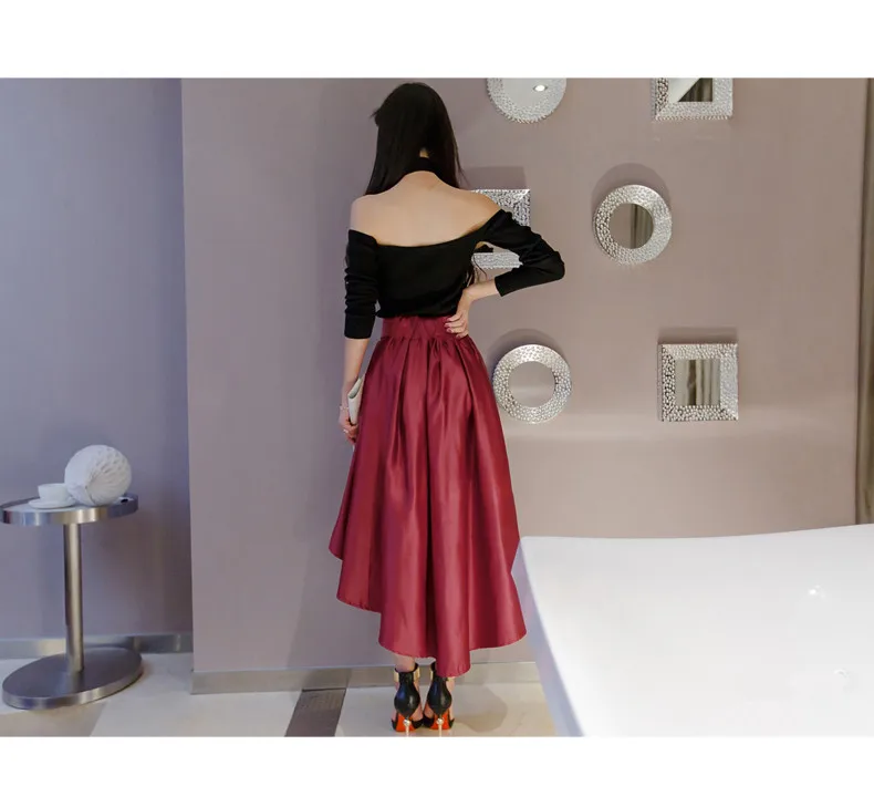 Весенне-летние модные женские подгоняемые Большие размеры 3XS-10XL высокая низкая юбка «Ласточкин хвост» дамские пикантный зауженный Асимметричный юбки