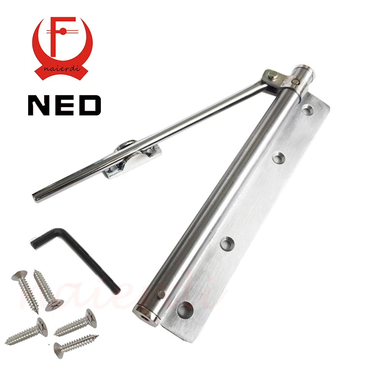 

Brand NED Adjustable Bear 50KG Aluminum Door Closer Light Topper Door Closer Household With Automatic Door Spring Strength Door