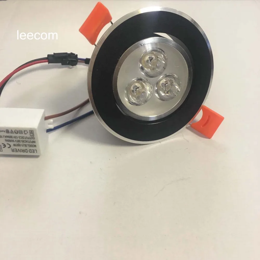 

black led down light 1pcs/lot Downlight 3w LED Recessed Ceiling Down Light Lamp For Home