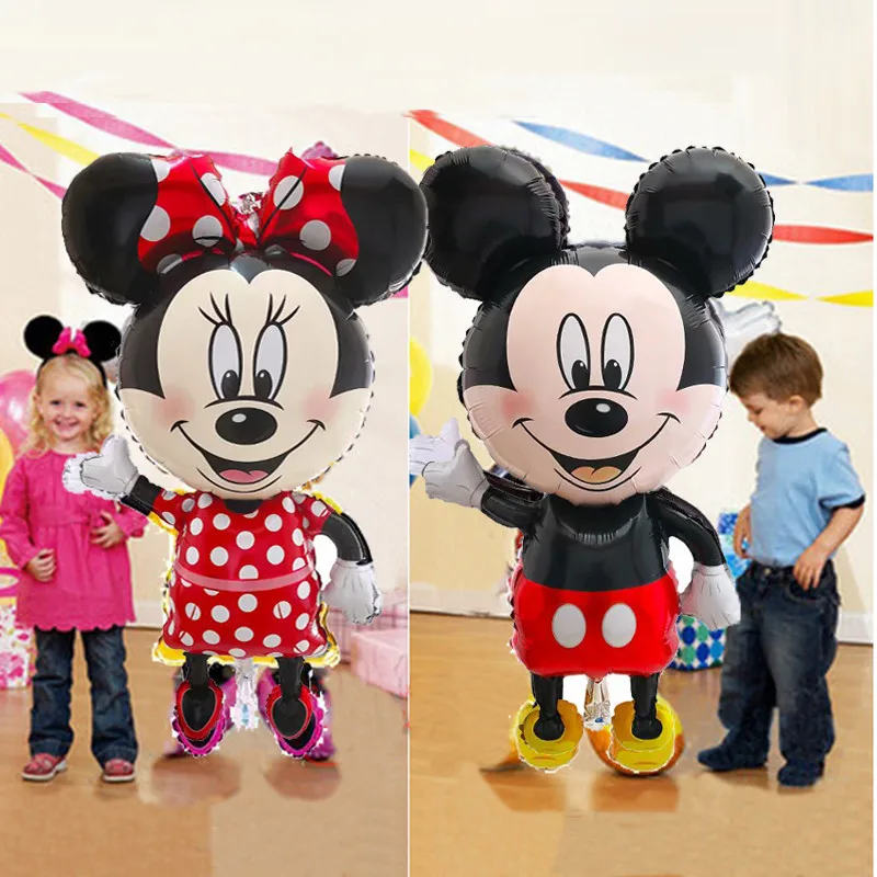 

114cm Giant Mickey Minnie Mouse foil Balloon Cartoon Birthday Party decorations Kids Baby shower Party supplies baloon Toys