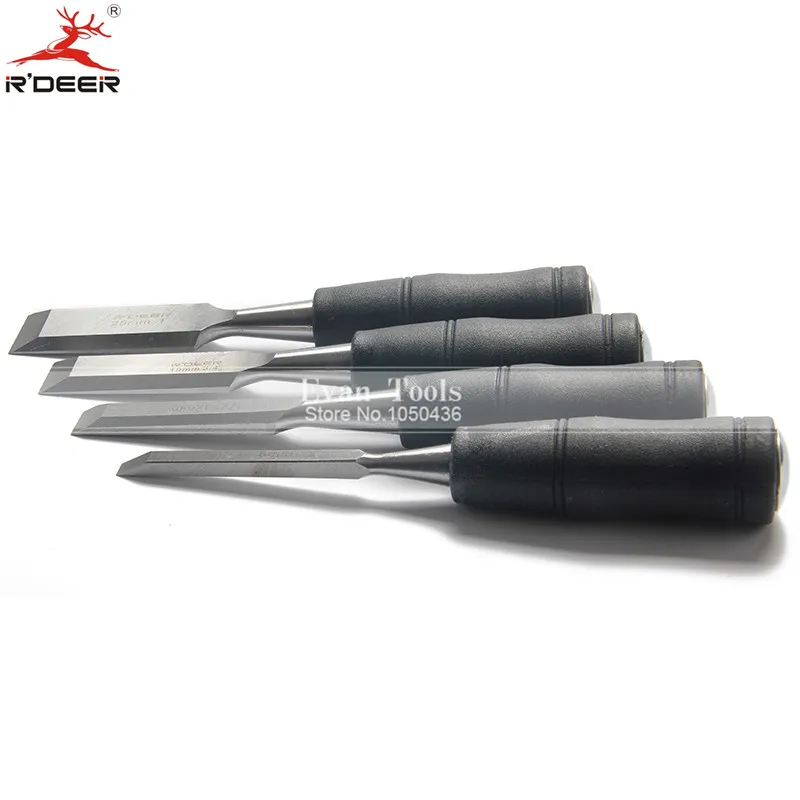 Деревянное долото RDEER 4 шт. 1 ''/3/4''/1/2 ''/1/4'' короткая ручка прямой