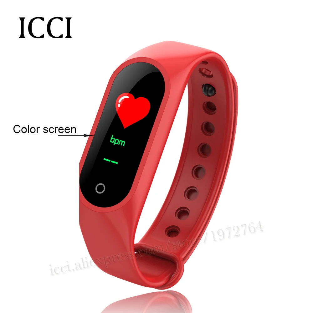 ICCI Band 3 фитнес умный Браслет трекер Smartband Шагомер Amazfit cor цветной