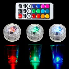 Подводная лампа RGB светодиодный погружной светильник 1,5 в красочный светильник-свеча с дистанционным управлением водонепроницаемый IP65 декоративный светильник ing