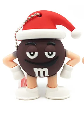 usb flash drive 64gb usb stick 32gb pen drive 16gb pendrive 128gb usb 2.0 8gb 4gb M&m's Chocolate MR Bean Cartoon Christmas gift - Цвет: 2