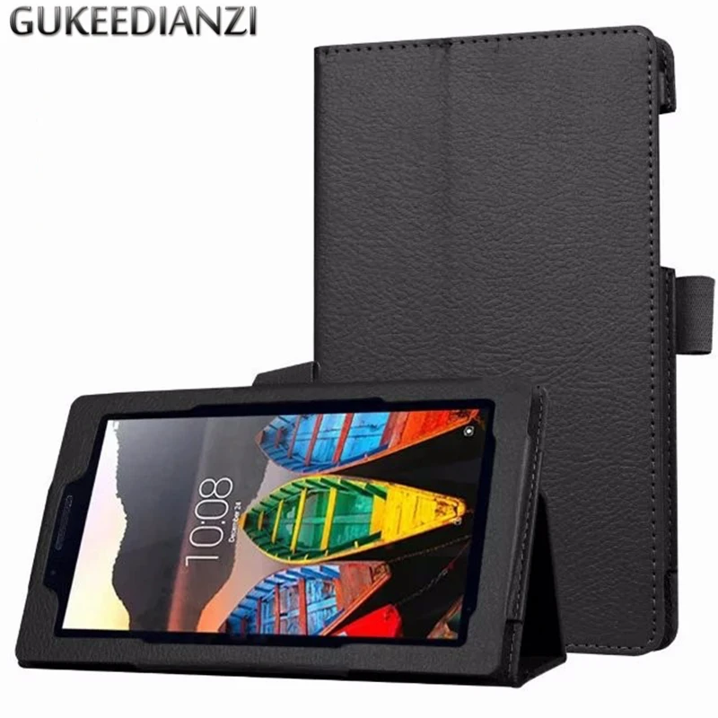 

GUKEEDIANZ Folio Flip Folded Stand Holder Tablet Case For Lenovo Tab 3 7 730F 730M 730X 730N TB3-730N 7'' PU Leather Cover Case
