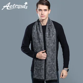 

[AETRENDS] 20 Design Luxury Brand Cashmere Feel Winter Scarf Men Scarves Male Scarfs Plaid Scarf for Men Z-6571