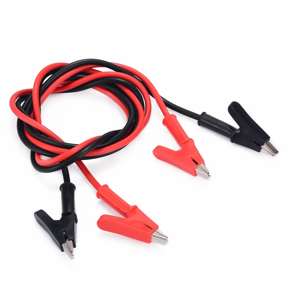 2pcs Insulated Alligator Clip Test Leads Electrical Clamp Alligator