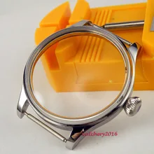 Новейший популярный 44 мм чехол с большой короной из нержавеющей стали топ бренд класса люкс Высокое качество подходит 6498 6497 чехол для часов