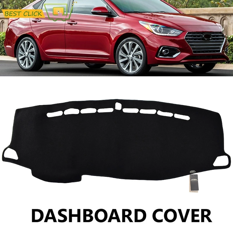 

Xukey Dashboard Cover Dash Mat Dashmat For Hyundai Solaris Accent Verna 2017 2018 Dash Board Cover Pad Sun Shade Carpet