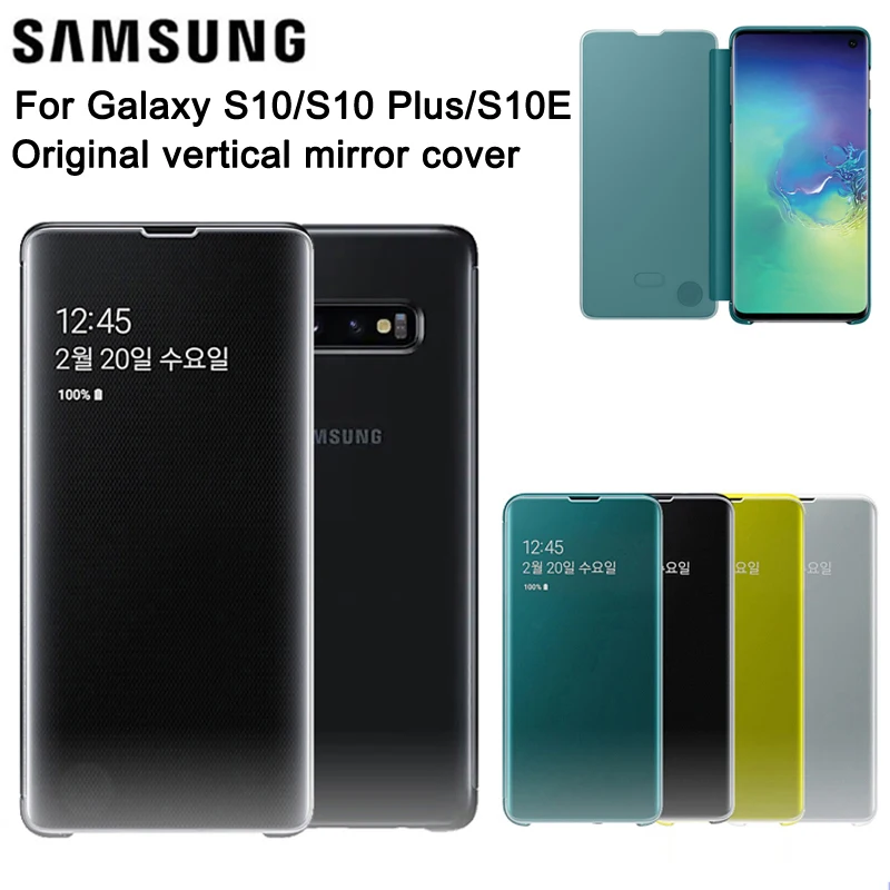 Оригинальный зеркальный Чехол Samsung прозрачный чехол для телефона Galaxy S10 X + Plus SM G9750